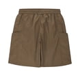 thumbnail image 6 of TKYCMSUAKI Men's Big and Tall Shorts Lightweight Elastic Waisted Drawstring Cargo Short Summer Baggy Solid Color Wide Leg Shorts with Pockets, 6 of 7