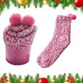 thumbnail image 3 of DQrwqpou Calcetines Lana Coral para Pastel Calcetines Suaves para Dormir Cómodos para Mujeres (rojo Rosa), 3 of 9