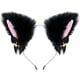 thumbnail image 1 of Orejas de gato de zorro Anime Cosplay - Tocado de lobo animal, diadema de Halloween, accesorios de disfraz de tocado con cascabeles, 1 of 5