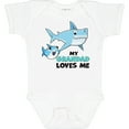thumbnail image 3 of Inktastic My Grandad Loves Me with Cute Sharks Boys or Girls Baby Bodysuit, 3 of 5