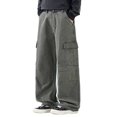 thumbnail image 2 of Baggy Cargo Pants Men Wide Leg Multi Pockets Soft Cargo Pants Durable Breathable Work Pants Casual Outdoor Work Streetwear Outfits Wear, 2 of 7