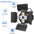 thumbnail image 3 of Stage Light with Barn Doors,DMX512 DJ Par Lights Spotlight for Theater Party Church Event 2 Pack, 3 of 6