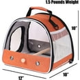 thumbnail image 2 of Halinfer Small Bird Carrier, Clear Bird Travel Carrier for Parakeet, Parrot, Cockatiel and Other Small Birds Guinea Pig Bearded Dragon (Orange), 2 of 5