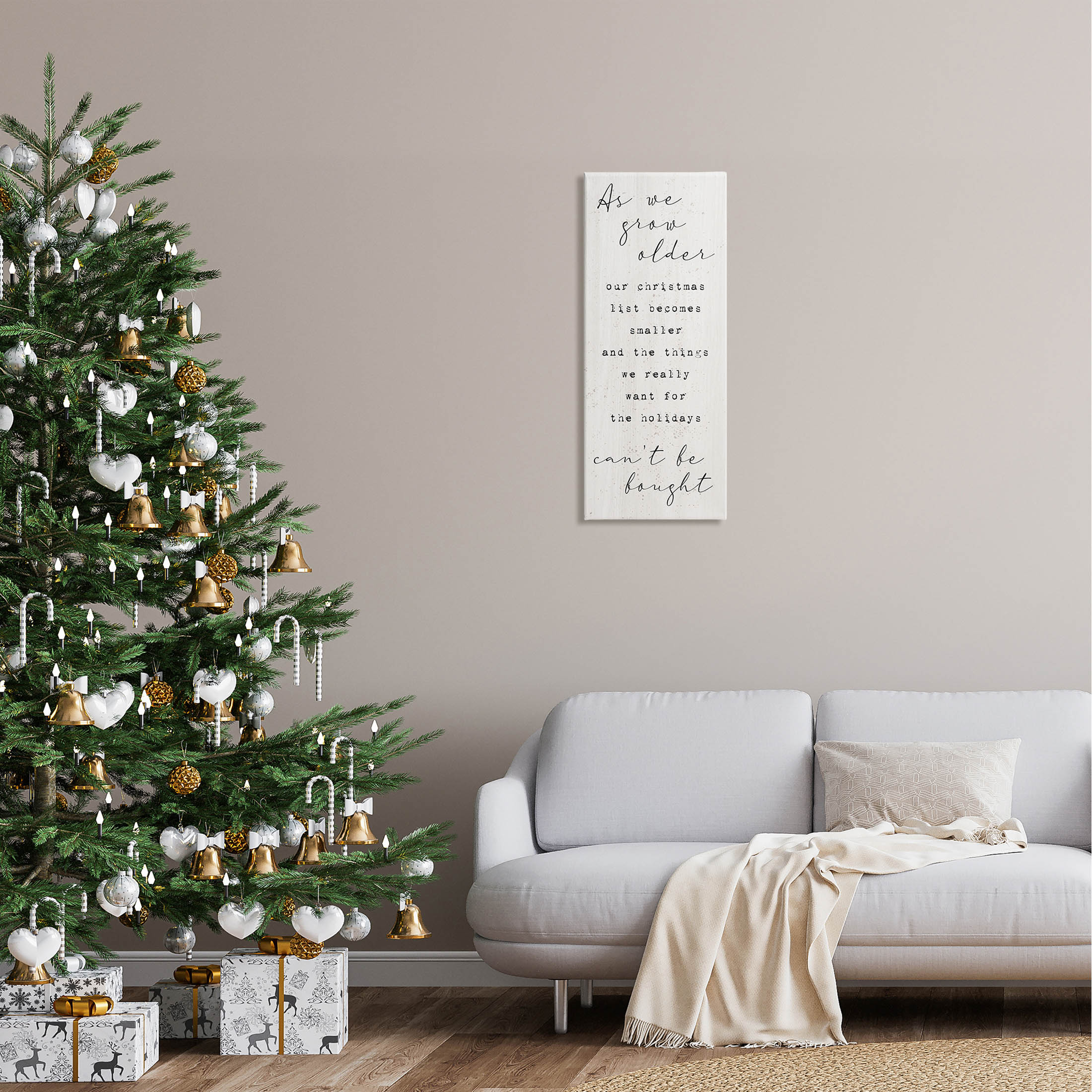Gifts That Can't Be Bought Holiday Holiday Graphic Art Gallery Wrapped Canvas Print Wall Art