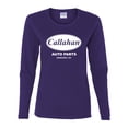 thumbnail image 2 of Wild Bobby, Callahan Auto Parts Sandusky Ohio Retro 90s Funny Tommy Boy, Pop Culture, Women Graphic Long Sleeve Tee, Purple, Medium, 2 of 4
