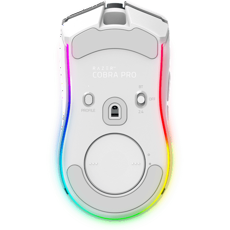 Razer - Cobra Pro Wireless Gaming Mouse with Chroma RGB Lighting and 10 Customizable Controls - White