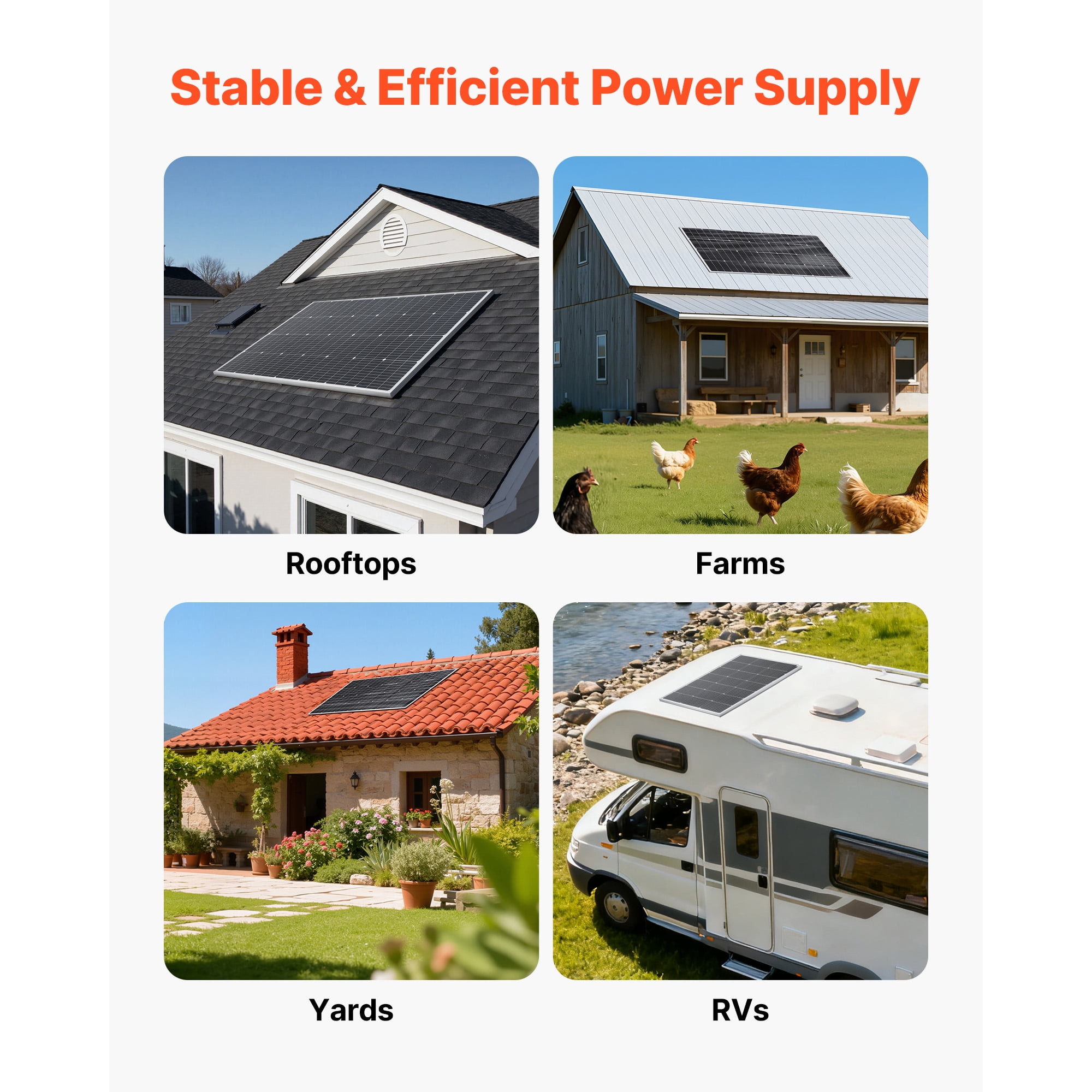 KFFKFF Monocrystalline Solar Panel IP65