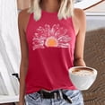 thumbnail image 2 of Wang6 Womens Plus Size Loose Fit Tank Tops Causal Sleeveless Solid Tops Summer Crew Neck Basic Tshirts Hot Pink XXL, 2 of 4