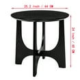 thumbnail image 5 of Hassch Modern Black Round Side Table with Cross-Leg Base & djustable Feet, 25.2” Accent End Table for Living Room, Bedroom, or Dining Room, 5 of 7