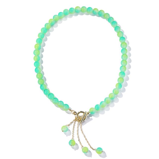 Collar corto con cuentas para mujer, joyería de moda con cuentas de cristal, regalos de cumpleaños para mujeres