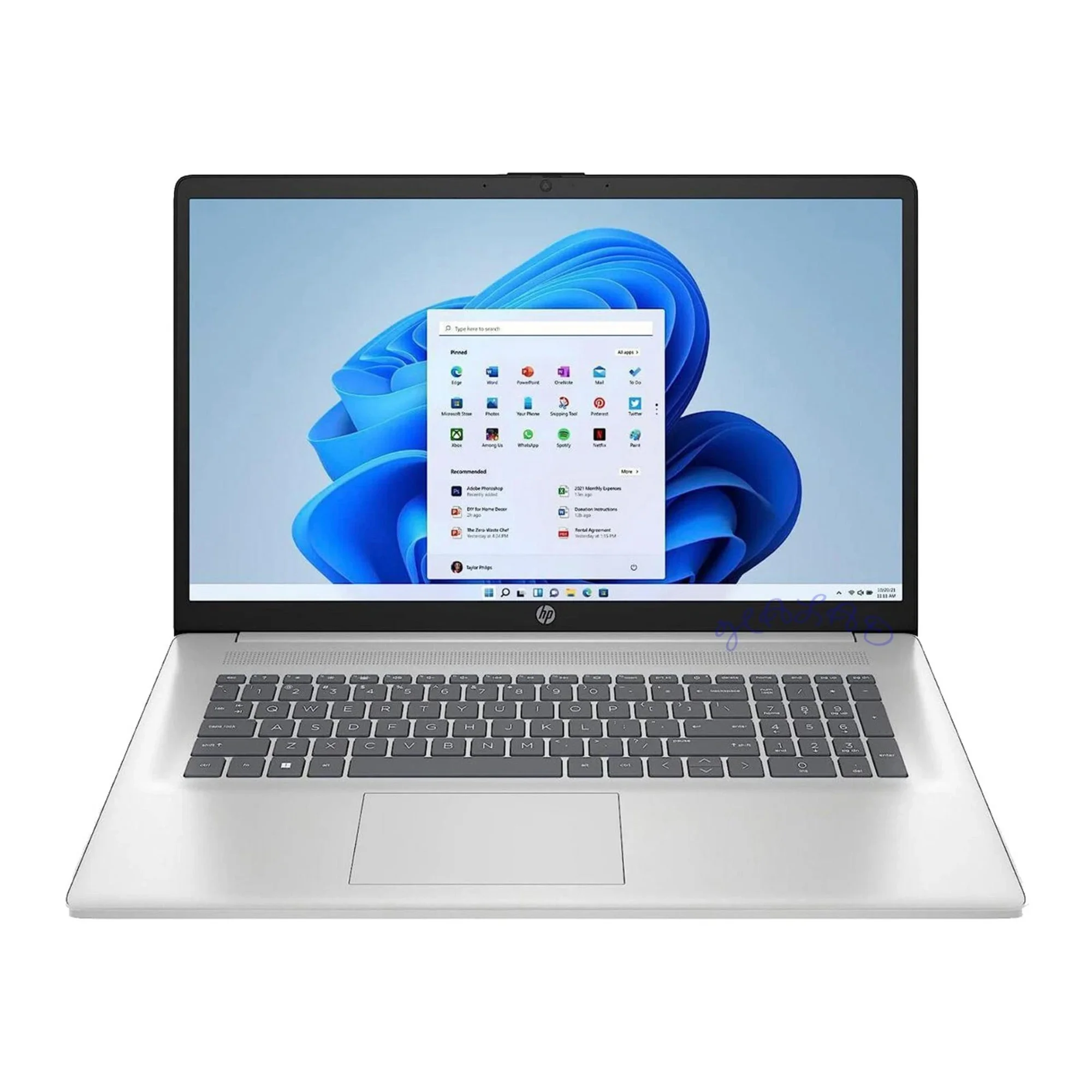 HP 17-inch Laptop, 13th Generation Intel Core i5-1335U,Intel Iris Xe Graphics, 8 GB RAM, 256 GB SSD, Windows 11 Home (17-cn0025nr,Natural Silver)