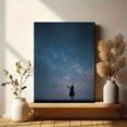 thumbnail image 6 of Silhouette Girl Reaching for Starry Sky Canvas Wall Art, Celestial Print for Living Room Bedroom Office Coffee Shop Hallway Decor, 6 of 8