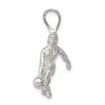 thumbnail image 2 of Auriga Fine Jewelry 925 Sterling Silver Lady Bowler Charm Pendant for Women (L-25mm, W-14mm), 2 of 6