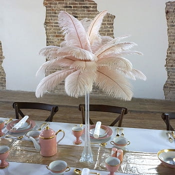 ostrich feather centerpieces