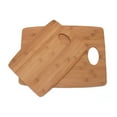 thumbnail image 1 of Lipper International Tablas De Cortar De Cocina Finas De Madera De Bambú Con Orificio Ovalado En El Centro, Juego De 2 Tablas De 9" X 12" Y 11-1/2" X 15", 1 of 1