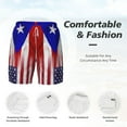 thumbnail image 3 of Mens Puerto-Rico-America-Flag Swimming Trunks with Compression Liner Beach Quick Dry Swim Shorts, 3 of 6