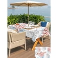thumbnail image 5 of Outdoor Tablecloth with Umbrella Hole for Patio/Picnic/Party/Camping, Summer Orange Red Coral Waterproof Table Cloth Rectangle Table Cover Washable, Coastal Starfish Ocean Nautical (52"x 70"), 5 of 8