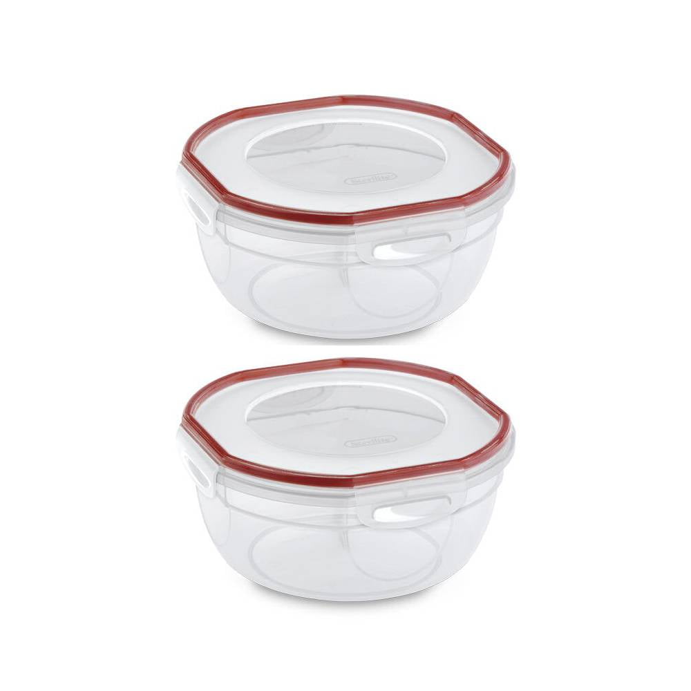 Sterilite 0393 Plastic Food Storage Container 2.3 Qt Bowl UltraSeal