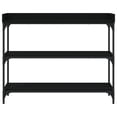 thumbnail image 2 of vidaXL Table Console avec Étagères Noir 100x30x80 cm, 2 of 5