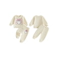 thumbnail image 2 of Loicainy Baby Toddler Boy Girl Halloween Outfits 6 12 18 24 Months 2T 3T 4T Ghost Print Crew Neck Sweatshirt and Pants Clothes Set, 2 of 9