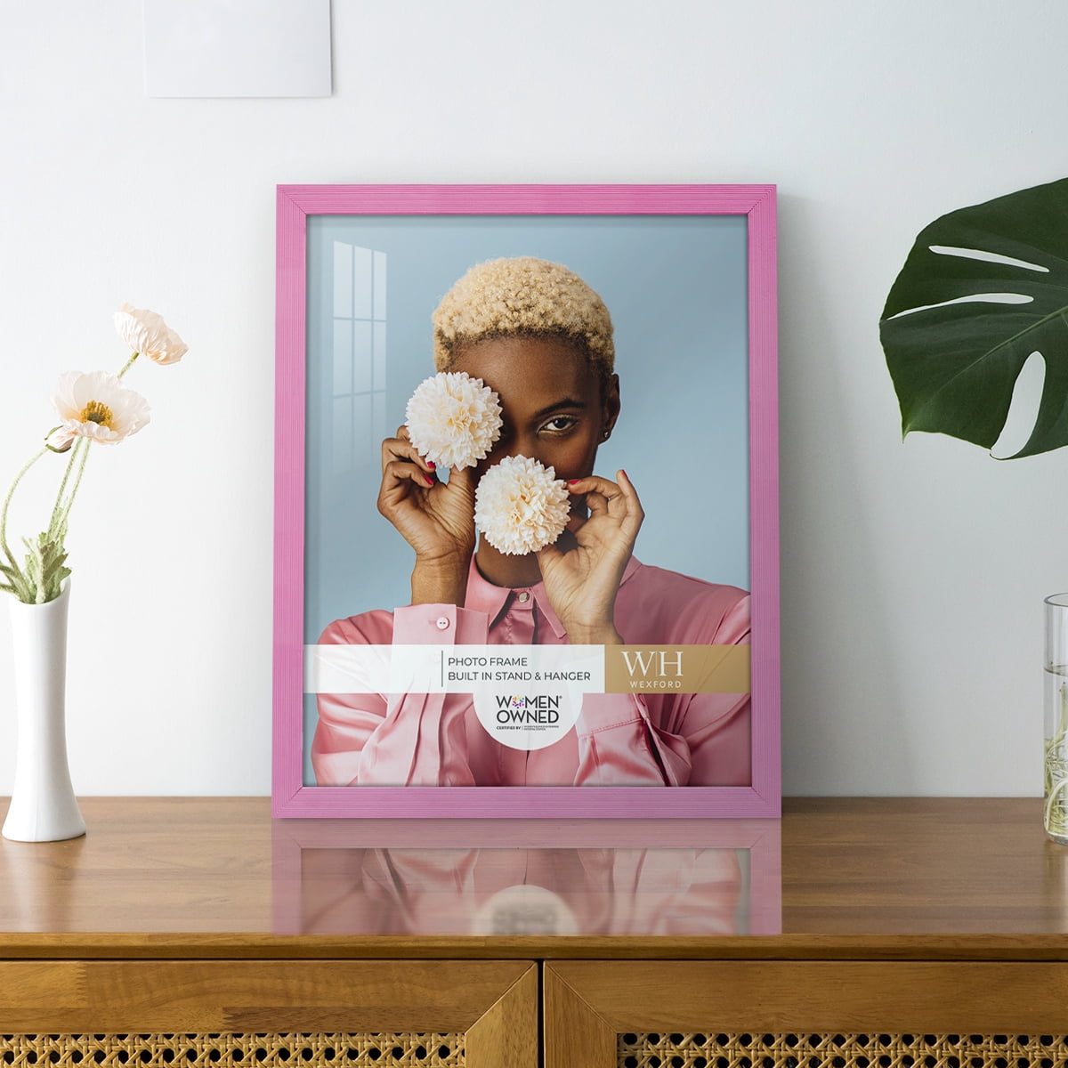 Grooved 11 in. x 14 in. Pink Picture Frame (Set of 2)