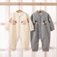 thumbnail image 5 of Gibobby Infant Baby Boys Long Sleeve Romper Summer 0 3 6 9 12 18 24Months 2T 3T Infant Onesie Unisex Newborn Baby Clothes(18-24 Months,Beige), 5 of 9