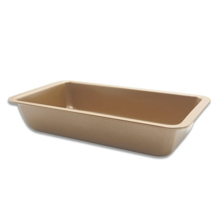 

Elroy Loaf Pan Non-stick Carbon Steel Toast Tray Kitchen Bakery Seamless Baking Mold 9 Inch Gold Rectangular