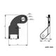 thumbnail image 4 of Acoplador de remolque de sólido codo en ángulo de material acero con bloqueo de liberación rápida de material acero carga trasera niños mascotas Baoblaze Acoplador de enganche de remolque de bicicleta, 4 of 8