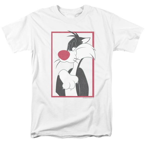 Looney Tunes Sylvester S/S Adult 18/1 T-Shirt White