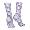thumbnail image 7 of KLL white Skull crystal flower Print Womens Crew Socks Athletic Middle Tube Long Socks Novelty Socks Gifts For Men, 7 of 7