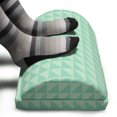 thumbnail image 3 of Mint Foot Rest, Symmetrical Half Cut Squares with Triangles Retro Style Checkered Pattern, Non-Slip Backing Adjustable Ergonomic Memory Foam Leg Support for Office, Mint and Almond Green, by Ambesonne, 3 of 5