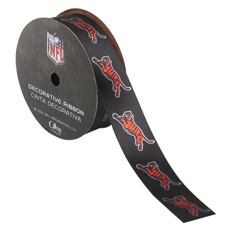 Offray 7/8 x9 NFL Cincinnati Bengals Ribbon Offray 7/8 x9 NFL Cincinnati Bengals Ribbon
