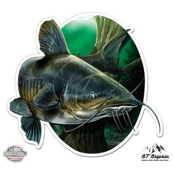 Catfish - 3" Vinyl Sticker - For Car Laptop I-Pad Phone Helmet Hard Hat - Waterproof Decal