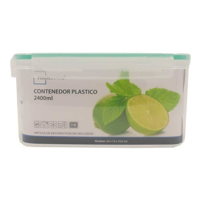 Contenedor Mainstays de Plástico Rectangular Transparente 2.4 Litros