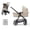 Beige, variant on Kinderkraft NEWLY 2-in-1 Convertible Baby Stroller, Reversible Bassinet Pramette for Infant to Toddler, One-Hand Fold, Up to 48 lbs.