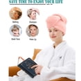 thumbnail image 4 of Toalla de pelo de microfibra | Paquete de 2 | Accesorios esenciales para el baño | Turbante de cabello de secado rápido para secado, 4 of 5
