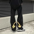 thumbnail image 4 of Nouveaux jeans Y2K Brodés Pantalons Hommes Rue Rue Rue Ample Blanc denim Décontracté hiphop Tendance Pantalons Amples Rétro Pantalons Larges LS, 4 of 6
