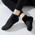 thumbnail image 2 of Babcutegg Womens Pilates Socks Soild Color Ankle Length Non-Slip Breathable and Comfortable Tight Fitting Athletic Wear for Women Black Size Free Size, 2 of 8