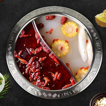 

Extra Thick Fondue Pot Lightweight Divided Hot Pot For Home