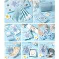 thumbnail image 4 of Birthday Gifts Basket for Women & Teen Girls, 8 PCS Trendy Stuff with Empowering Challenges Makeup Brushes & Bag, Positive Wrapped Gift Box for Daughter Niece, Blue, 4 of 9