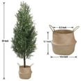 thumbnail image 3 of Colourtree 59" Artificial Cedar Topiary Fake Cypress Trees Christmas Pine Tree Faux Cedar Potted Plants for Indoor Outdoor Home Front Porch Decor - Pot Style 01, 3 of 6