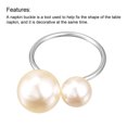 thumbnail image 4 of Servilleteros Anillos 4uds 39mm Interior Diámetro Aleación Unique Bargains Tono Plateado Blanco, 4 of 5
