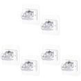 thumbnail image 1 of Ganchos sin taladro, soportes para barra de cortina, montaje en pared para baño, cocina (transparente), 2 uds., 1 of 2