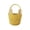 Yellow, variant on Blue Blue Polyester Fiber Bunny Basket With Cute Face Pattern And Ear Handles For Small Item Organizing