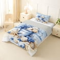 thumbnail image 3 of jejeloiu Sea Beach Shell Twin Comforter Sets Kids,Coastal Style Ocean Starfish Bedding Set,Reversible,2 Pieces, 3 of 8