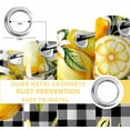 thumbnail image 6 of Yellow Lemons Blackout Curtains for Bedroom/Living Room, Thermal Insulated Kitchen Curtains, Summer Fruits Leaves Botanical Buffalo Plaid Grommet Darkening Window Treatment Drapes 52"x72"x2, 6 of 8