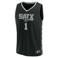 thumbnail image 2 of Youth Fanatics Victor Wembanyama Black San Antonio Spurs Fast Break Player Jersey - Statement Edition, 2 of 3
