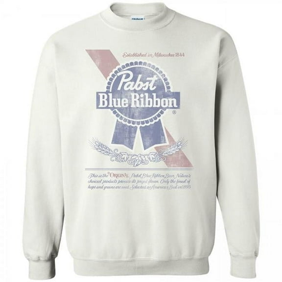 Beer Can Label Crew Sweatshirt, Medium