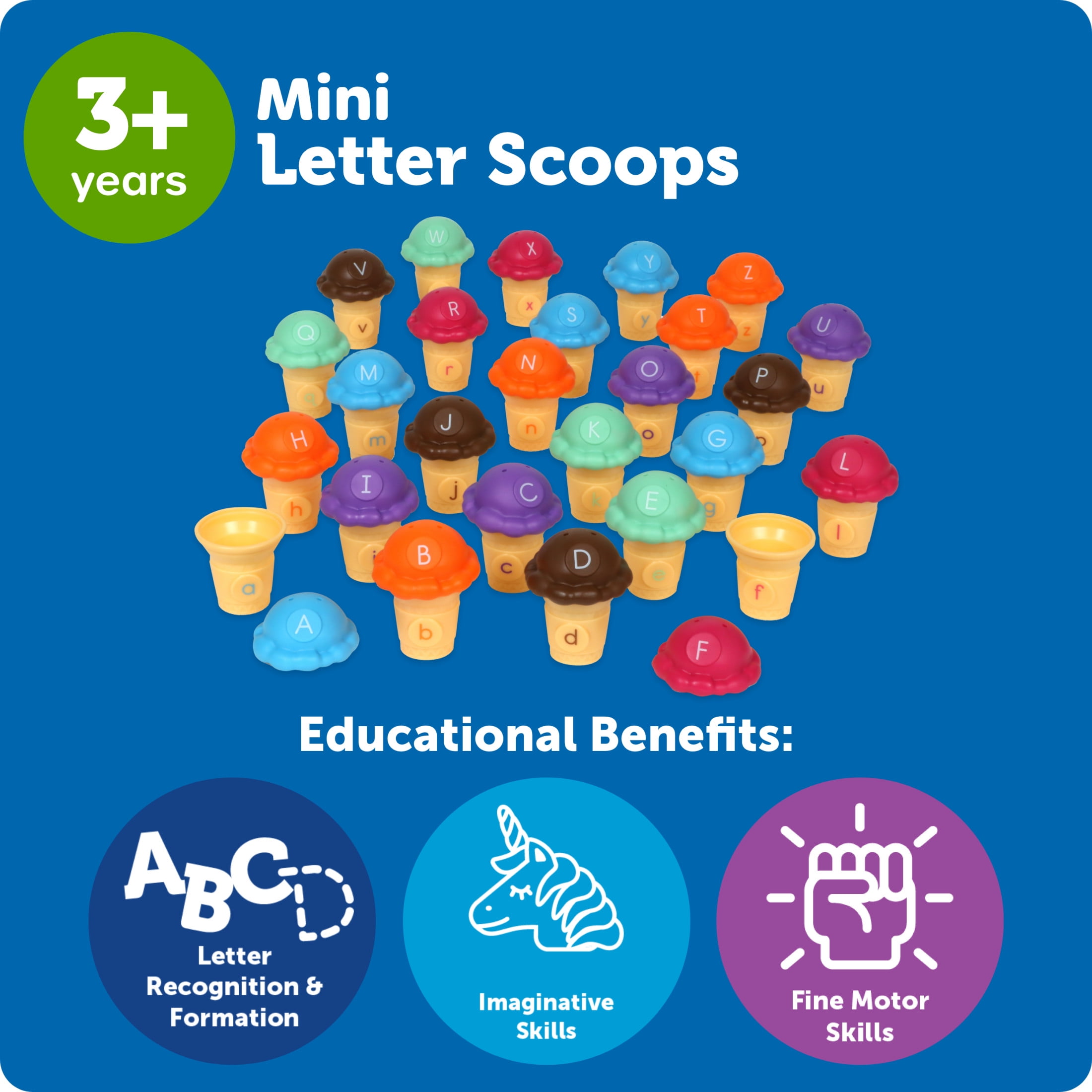 Learning Resources Mini Letter Scoops  Preschool Learning Toys Stacking Toys Ages 3