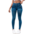 thumbnail image 1 of Leggins Mujer Mezclilla Unitalla Faja Alta Estilo Pantalón Mezclilla, 1 of 5